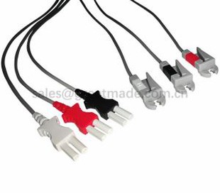 Uyumlu Spacelab Ultraview 90369 Tru-Link Leadwire Setleri, 3 Kurşun, AHA, Kapmak