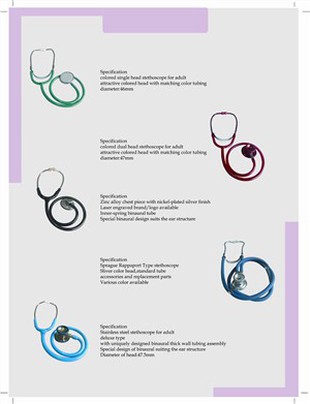 Anti-Kafa Stetoskoplu Profesyonel Eloksallı Alüminyum Tek Çift Kafa Stetoskop
