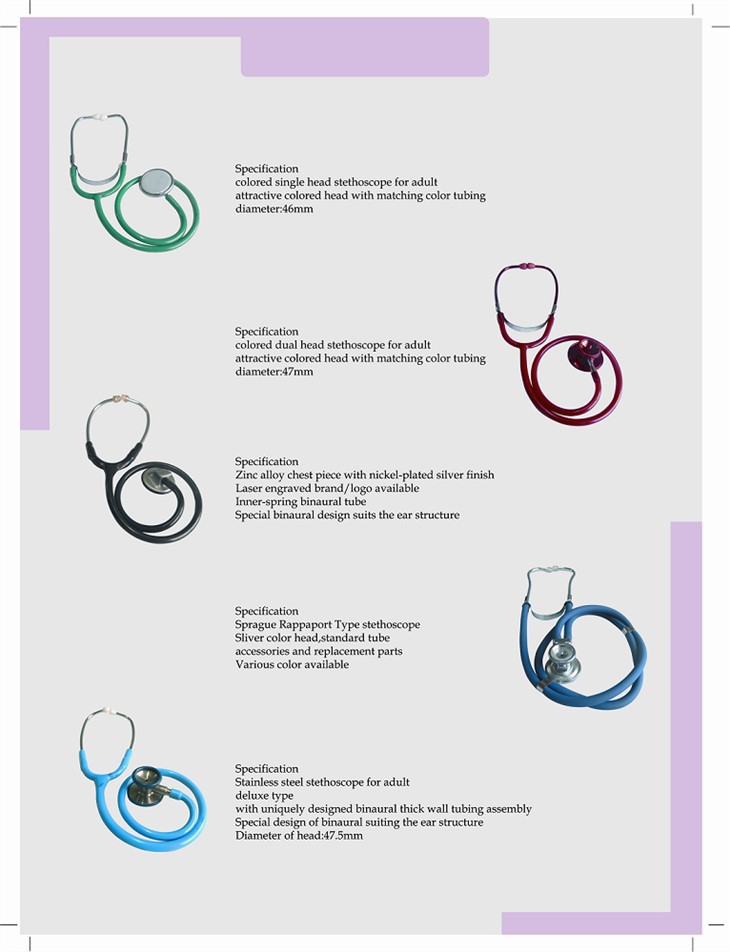 Anti-Kafa Stetoskoplu Profesyonel Eloksallı Alüminyum Tek Çift Kafa Stetoskop
